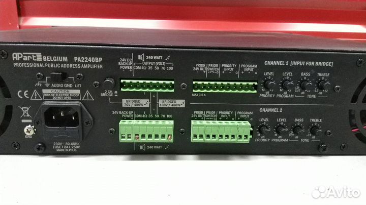 Apart pa2240 усилитель 2х240Вт 100v