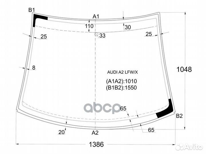 Стекло лобовое audi A2 00-07 audia2 LFW/X XYG