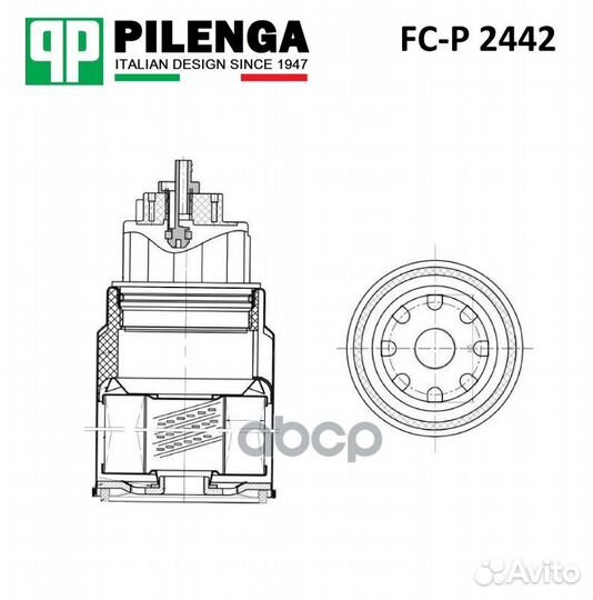 Фильтр топливный HCV FCP2442 pilenga