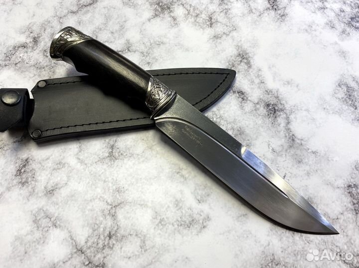 Нож Беркут 2, кованая Х12мф, черный граб