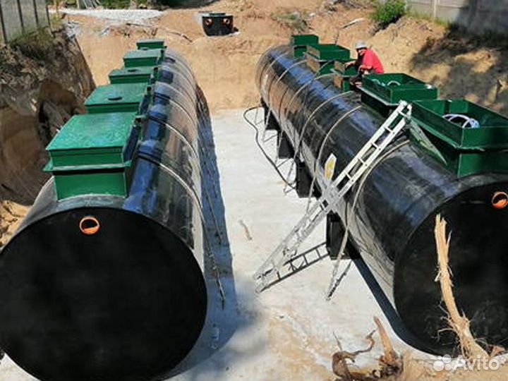 Монтаж септиков, лос и автономных канализаций под