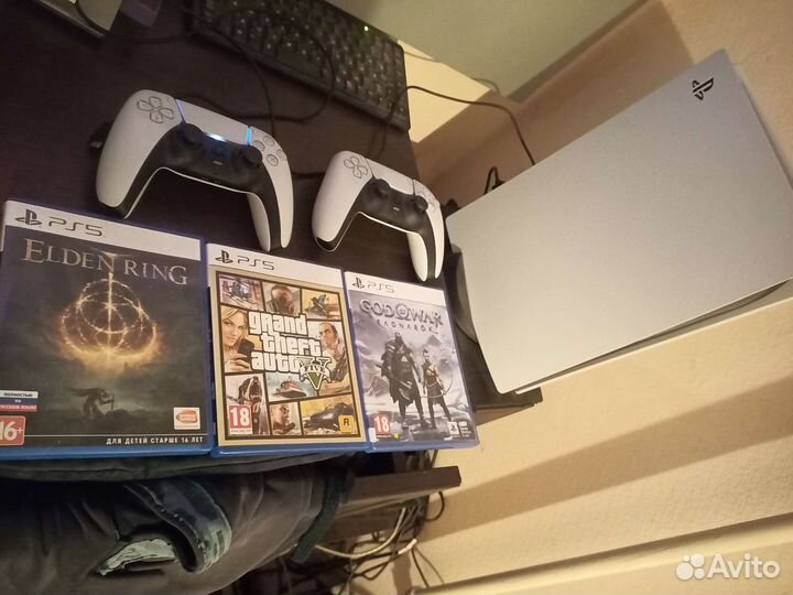 Sony playstation 5 PS5 с дисководом 2 джойстика