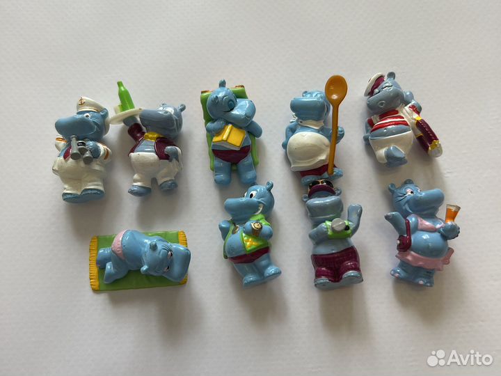 Kinder surprise киндер игрушки из 90-х бегемотики