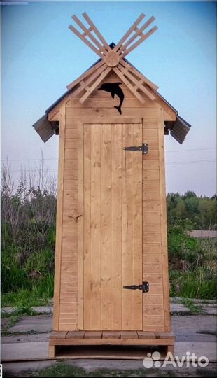 Дачный туалет деревянный Е123
