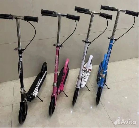 Двухколесный самокат scooter с ручным тормозом