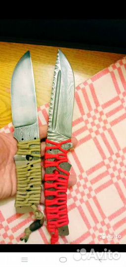 Нож дамаск ручной работы бушкрафт фултанг