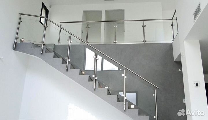 Стеклянные ограждения лестниц