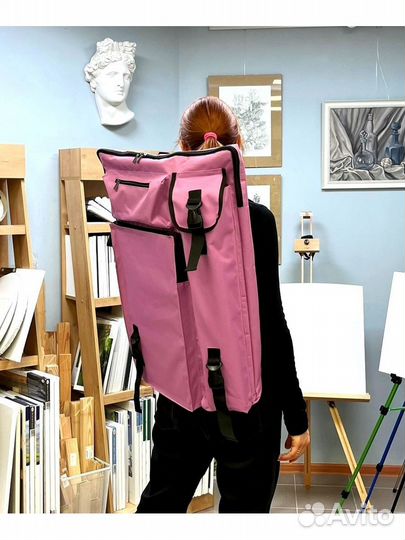 Папка-рюкзак для художника a2, цвет сиреневый