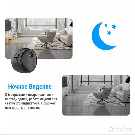 Мини Wi-fi видеокамера с аккумулятором IP