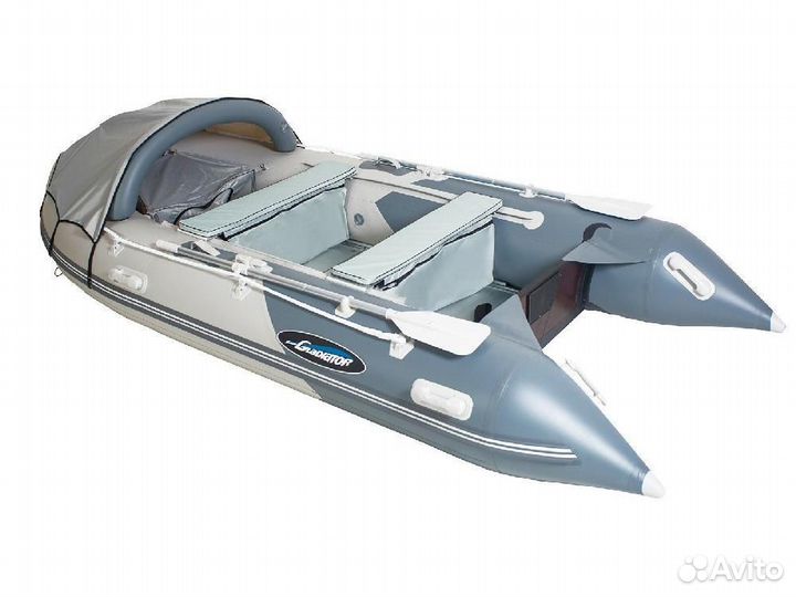 Надувная лодка gladiator D420AL белая/серая
