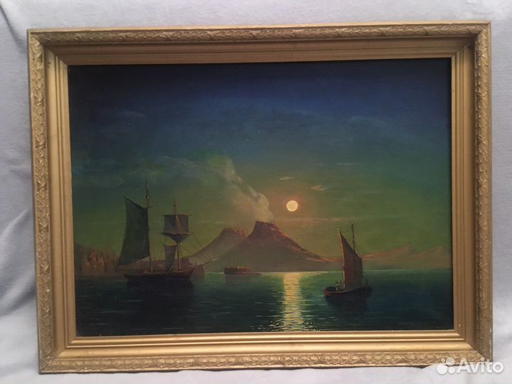 Неаполитанский залив ночью (масло, холст)