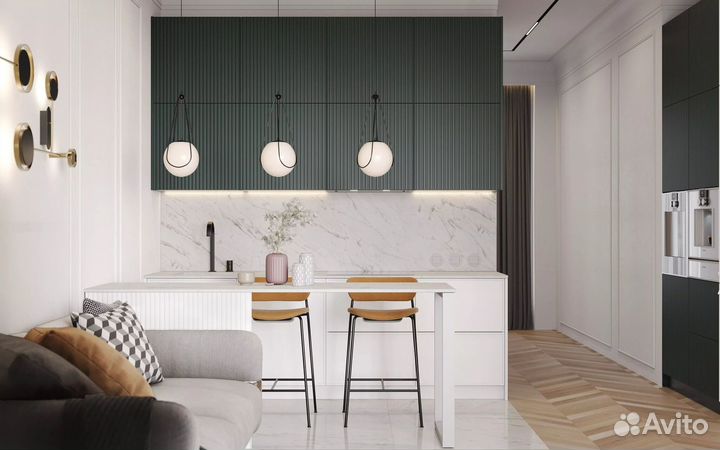 Кухня под потолок на дачу