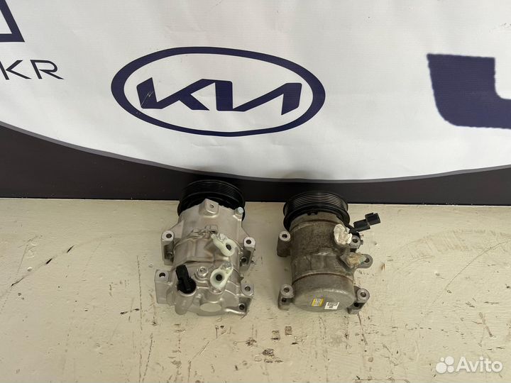 Компрессор кондиционера Хендай Солярис и Киа Рио