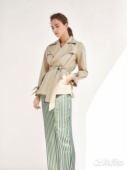 Укороченный плащ тренд Massimo dutti