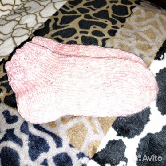 Шерстяные носки детские, вязаные