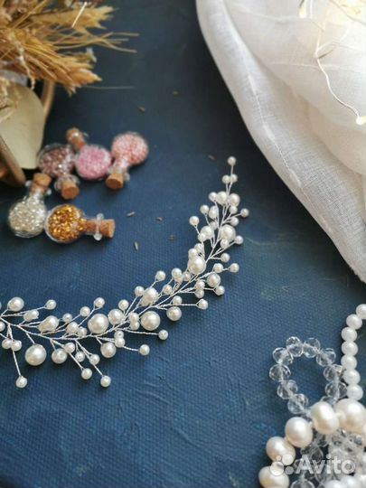 Свадебное украшение для волос невесты, прически