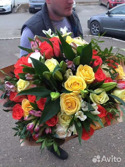 Цветы розы букет