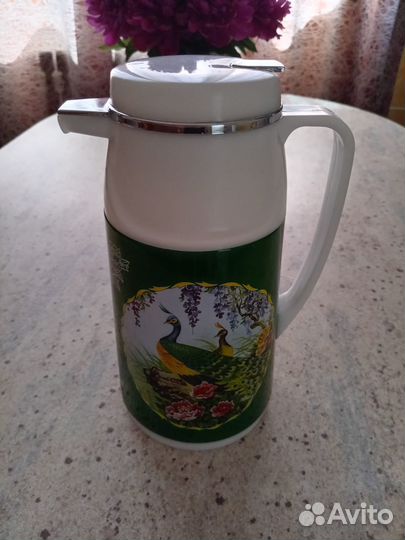 Термос расписной 1л