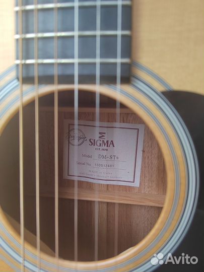 Акустическая гитара Sigma DM-ST+