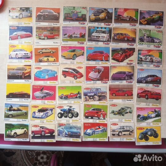 Вкладыши от жвачки turbo турбо