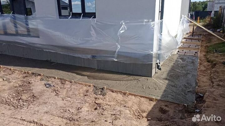 Бетонные работы/фундамент/отмостка/поднятие дома