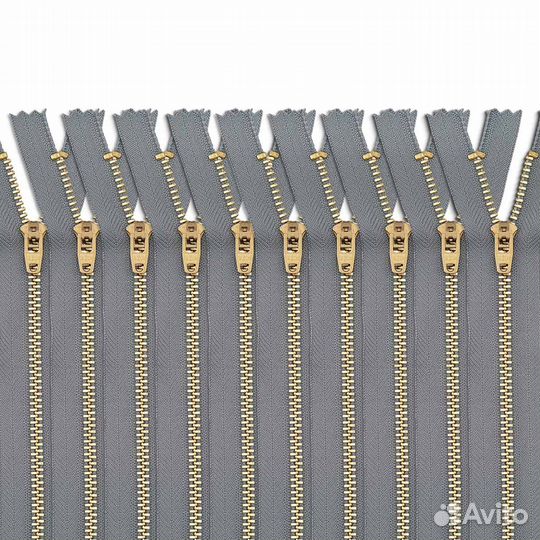 39127/18-3 Молния джинсовая 18см, светло-серый гр, 10 шт