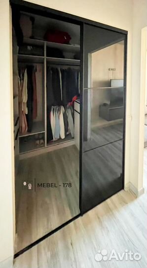 Двери купе для шкафа в профиле slim за 4 дня