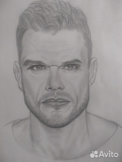 Портрет по фото карандашом на заказ