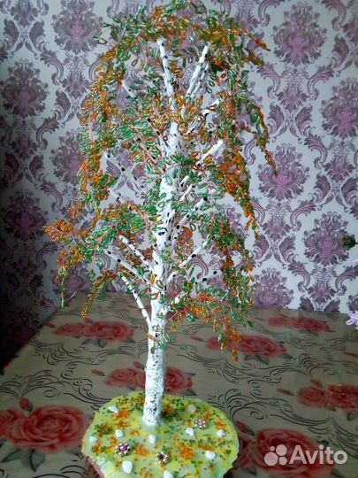 Фиалки из бисера