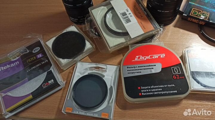 Фильтры 52мм 58 62 67 72 77 UV CPL