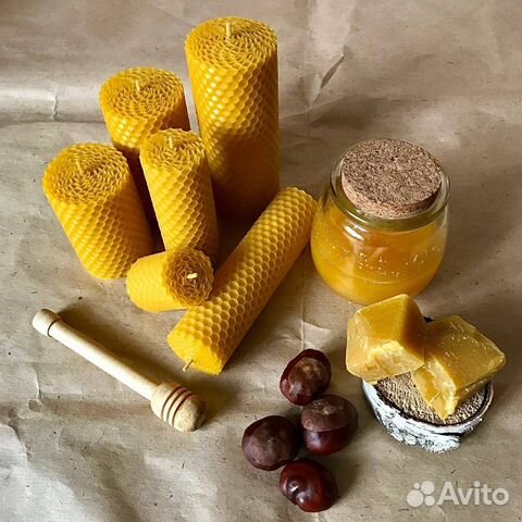 Свечи из вощины, ручная работа