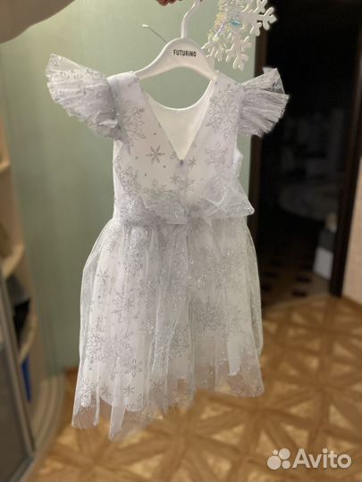 Платье детское снежинка