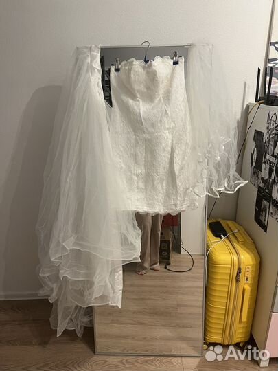 Свадебное платье со съемной юбкой