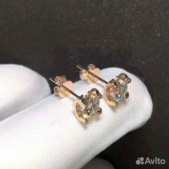 Серьги C DE Картье из розового золота 0,91ct