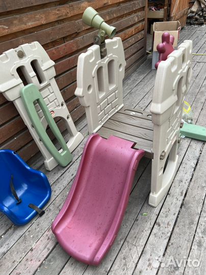 Домик little tikes замок с горкой и качелей