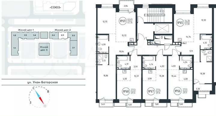 Квартира-студия, 29,1 м², 9/10 эт.