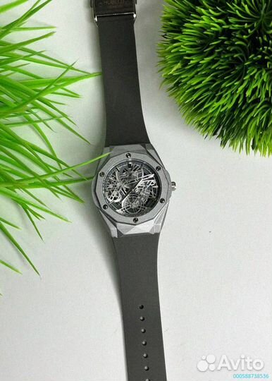 Часы наручные Hublot WHB3 серебро (Арт.75456)