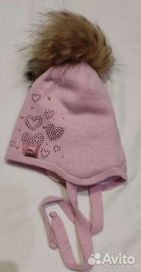 Шапка для девочки 46-48 р (9м-1г)