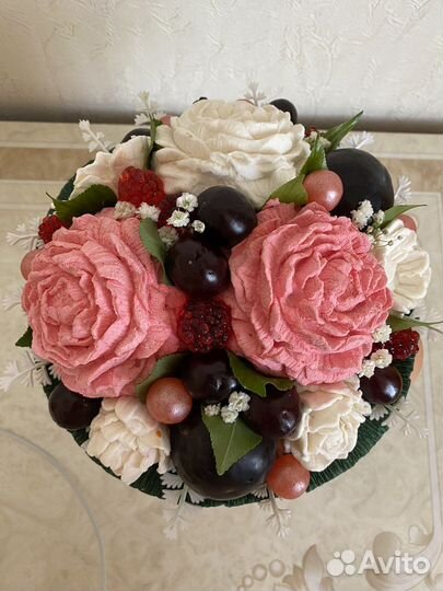 Сладкий букет из зефирной пастилы и маршмелоу