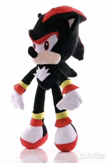 Мягкая игрушка Ёж Шэдоу, (Соник), черный 25 см