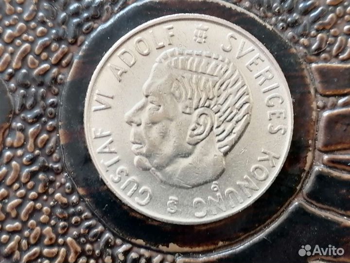 1 крона 1959 Швеция серебро