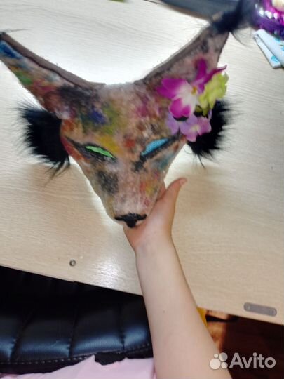 Маска волка для квадробики из папье маше