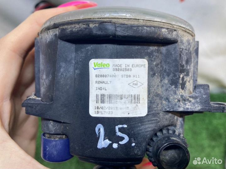 Фара противотуманная левая Renault Duster 2013