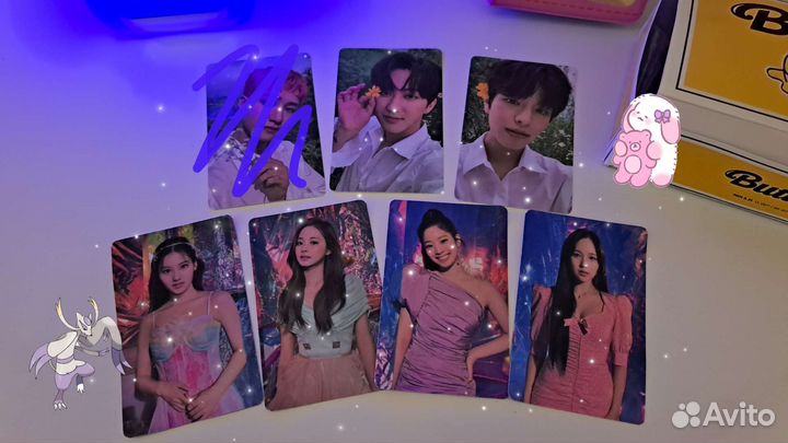 Карты stray kids и twice