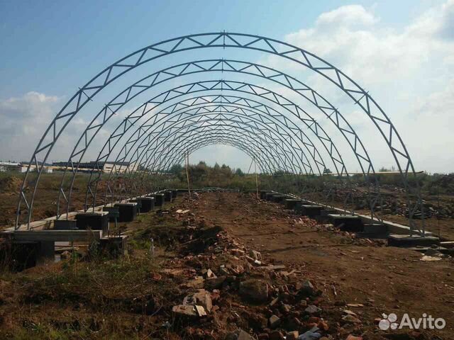 Каркас Арочный из ферм размером 15х7.5м
