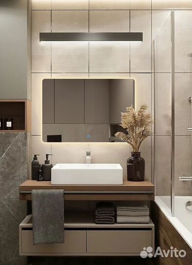 Парящее зеркало с LED подсветкой