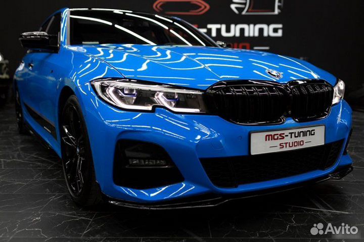 Губа M-Performance в передний бампер BMW 3er G20