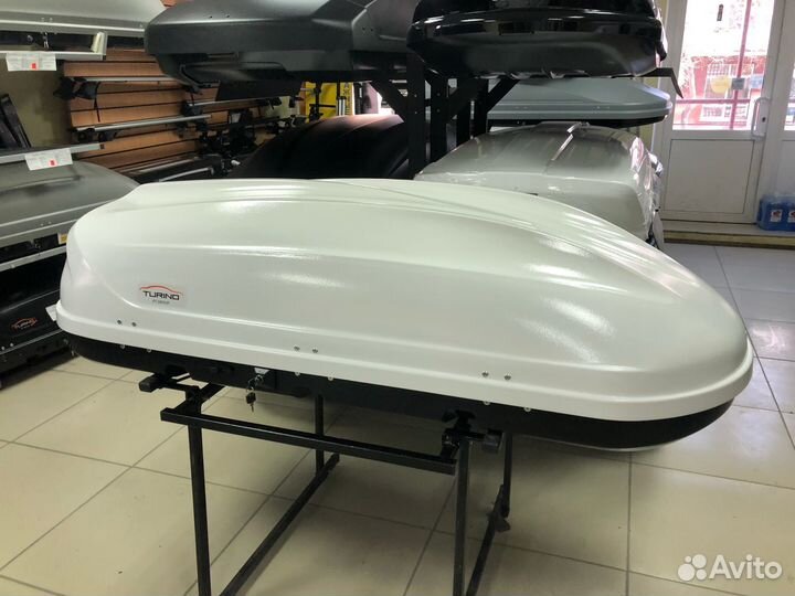 Бокс багажник на крышу Turino 1 белый