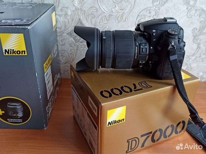 Зеркальный фотоаппарат nikon d7000 и два объектива