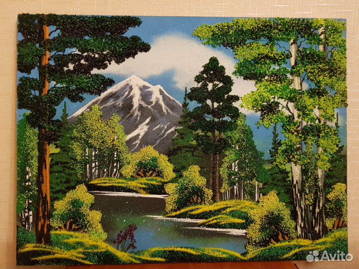 Панно из насыпного камня